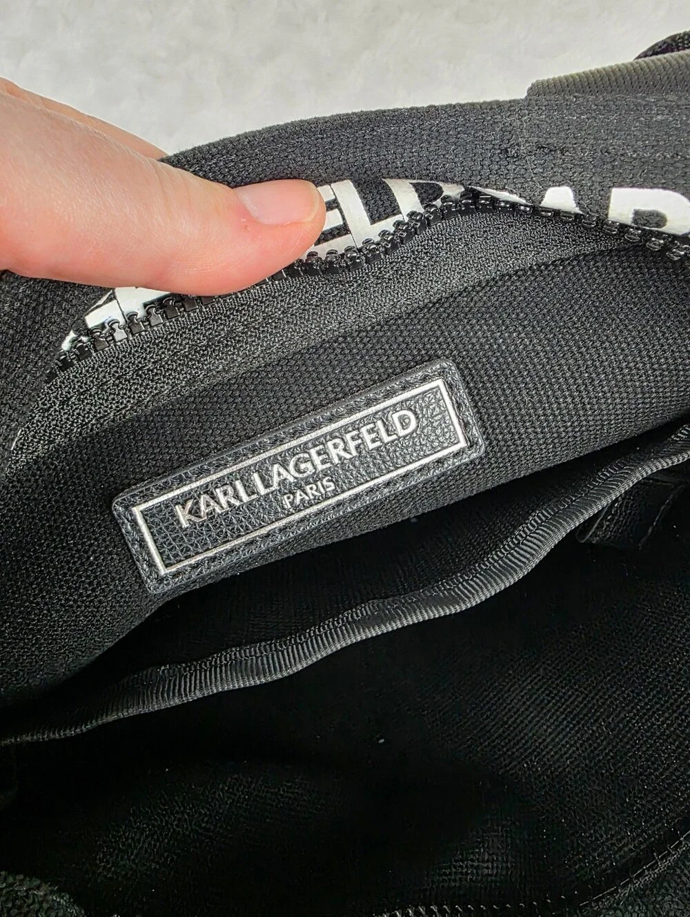 Karl Lagerfeld Paris Graphic Black Tote Bag